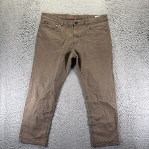 English Laundry Pant Mens 40x30 Brown Cotton Chino Straight‎ Leg Preppy Business